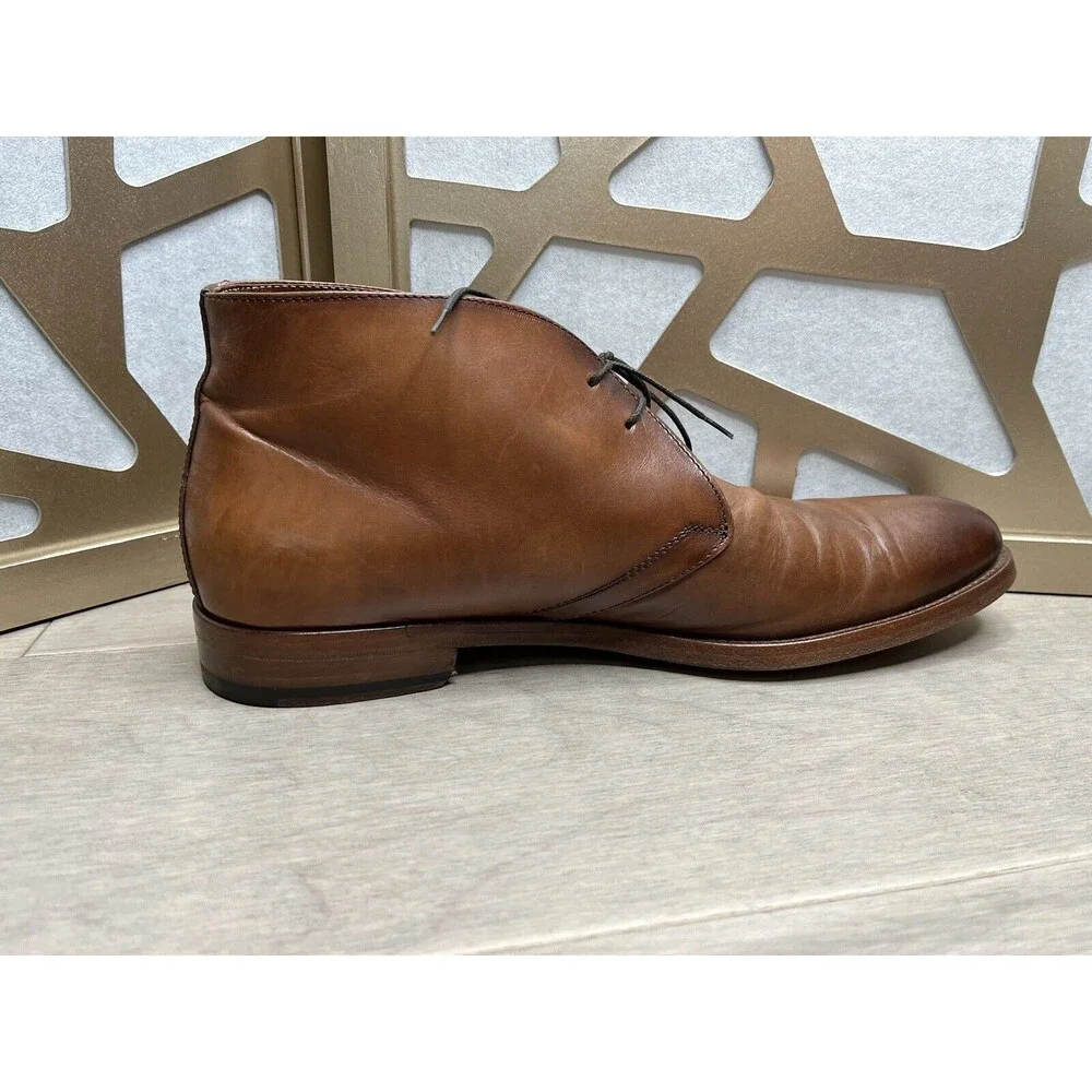 Antonio Maurizi chukka boots 45 Us 11.5 12 Brown Leather Men Shoes Italy